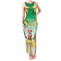 Cook Islands Christmas Family Matching Tank Maxi Dress and Hawaiian Shirt Seashell Santa Beach Vibes - Polynesian Pride