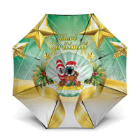 Cook Islands Christmas Umbrella Seashell Santa Beach Vibes - Polynesian Pride