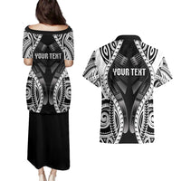 Personalised Remember Samoa Black Saturday Couples Matching Puletasi and Hawaiian Shirt Samoa Mo Samoa - Polynesian Pride