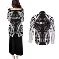 Personalised Remember Samoa Black Saturday Couples Matching Puletasi and Long Sleeve Button Shirt Samoa Mo Samoa LT05 - Polynesian Pride