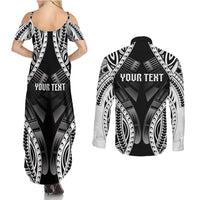 Personalised Remember Samoa Black Saturday Couples Matching Summer Maxi Dress and Long Sleeve Button Shirt Samoa Mo Samoa LT05 - Polynesian Pride
