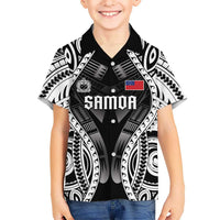 Personalised Remember Samoa Black Saturday Family Matching Off Shoulder Maxi Dress and Hawaiian Shirt Samoa Mo Samoa LT05 Son's Shirt Black - Polynesian Pride