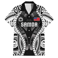 Personalised Remember Samoa Black Saturday Family Matching Off Shoulder Short Dress and Hawaiian Shirt Samoa Mo Samoa LT05 Dad's Shirt - Short Sleeve Black - Polynesian Pride