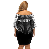 Personalised Remember Samoa Black Saturday Family Matching Off Shoulder Short Dress and Hawaiian Shirt Samoa Mo Samoa - Polynesian Pride