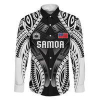 Personalised Remember Samoa Black Saturday Family Matching Summer Maxi Dress and Hawaiian Shirt Samoa Mo Samoa LT05 Dad's Shirt - Long Sleeve Black - Polynesian Pride