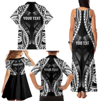 Personalised Remember Samoa Black Saturday Family Matching Tank Maxi Dress and Hawaiian Shirt Samoa Mo Samoa - Polynesian Pride