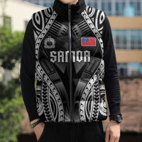 Personalised Remember Samoa Black Saturday Sleeveless Puffer Jacket Samoa Mo Samoa - Polynesian Pride