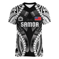 Personalised Remember Samoa Black Saturday Women V-Neck T-Shirt Samoa Mo Samoa - Polynesian Pride