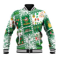Norfolk Island Christmas Baseball Jacket Festive Beach Vibes - Polynesian Pride