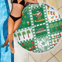 Norfolk Island Christmas Beach Blanket Festive Beach Vibes - Polynesian Pride