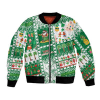 Norfolk Island Christmas Bomber Jacket Festive Beach Vibes - Polynesian Pride