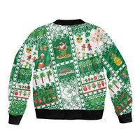 Norfolk Island Christmas Bomber Jacket Festive Beach Vibes - Polynesian Pride