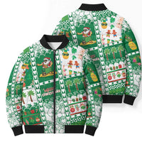 Norfolk Island Christmas Bomber Puffer Jacket Festive Beach Vibes - Polynesian Pride