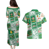 Norfolk Island Christmas Couples Matching Puletasi and Hawaiian Shirt Festive Beach Vibes LT05 - Polynesian Pride