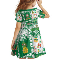 Norfolk Island Christmas Family Matching Long Sleeve Bodycon Dress and Hawaiian Shirt Festive Beach Vibes LT05 - Polynesian Pride