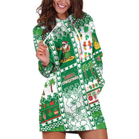 Norfolk Island Christmas Hoodie Dress Festive Beach Vibes - Polynesian Pride