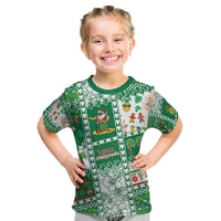 Norfolk Island Christmas Kid T Shirt Festive Beach Vibes LT05 Green - Polynesian Pride