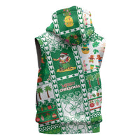Norfolk Island Christmas Sleeveless Zip Hoodie Festive Beach Vibes LT05 - Polynesian Pride