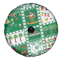 Norfolk Island Christmas Spare Tire Cover Festive Beach Vibes - Polynesian Pride