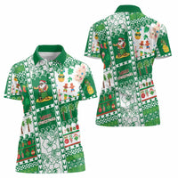 Norfolk Island Christmas Women Polo Shirt Festive Beach Vibes LT05 - Polynesian Pride