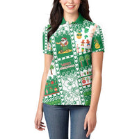 Norfolk Island Christmas Women Polo Shirt Festive Beach Vibes LT05 - Polynesian Pride