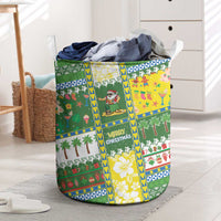 Pitcairn Islands Christmas Laundry Basket Festive Beach Vibes - Polynesian Pride