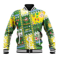 Pitcairn Islands Christmas Baseball Jacket Festive Beach Vibes - Polynesian Pride