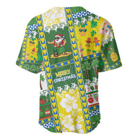 Pitcairn Islands Christmas Baseball Jersey Festive Beach Vibes LT05 - Polynesian Pride