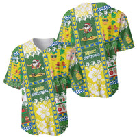 Pitcairn Islands Christmas Baseball Jersey Festive Beach Vibes LT05 - Polynesian Pride