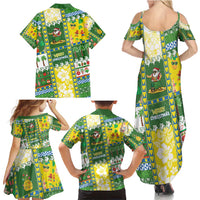 Pitcairn Islands Christmas Family Matching Summer Maxi Dress and Hawaiian Shirt Festive Beach Vibes - Polynesian Pride