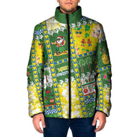 Pitcairn Islands Christmas Padded Jacket Festive Beach Vibes - Polynesian Pride