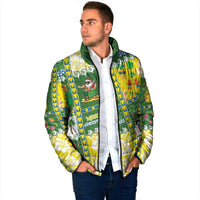 Pitcairn Islands Christmas Padded Jacket Festive Beach Vibes - Polynesian Pride