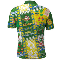 Pitcairn Islands Christmas Polo Shirt Festive Beach Vibes LT05 - Polynesian Pride