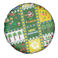 Pitcairn Islands Christmas Spare Tire Cover Festive Beach Vibes - Polynesian Pride