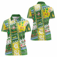 Pitcairn Islands Christmas Women Polo Shirt Festive Beach Vibes LT05 - Polynesian Pride