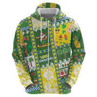Pitcairn Islands Christmas Zip Hoodie Festive Beach Vibes - Polynesian Pride