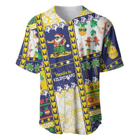 Tokelau Christmas Baseball Jersey Festive Beach Vibes LT05 Colorful - Polynesian Pride