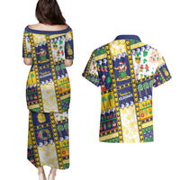 Tokelau Christmas Couples Matching Puletasi and Hawaiian Shirt Festive Beach Vibes LT05 - Polynesian Pride