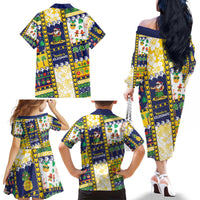 Tokelau Christmas Family Matching Off The Shoulder Long Sleeve Dress and Hawaiian Shirt Festive Beach Vibes LT05 - Polynesian Pride