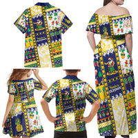 Tokelau Christmas Family Matching Off Shoulder Maxi Dress and Hawaiian Shirt Festive Beach Vibes LT05 - Polynesian Pride
