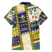Tokelau Christmas Family Matching Off Shoulder Short Dress and Hawaiian Shirt Festive Beach Vibes - Polynesian Pride