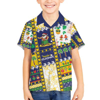 Tokelau Christmas Family Matching Off Shoulder Short Dress and Hawaiian Shirt Festive Beach Vibes - Polynesian Pride