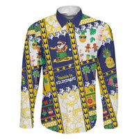 Tokelau Christmas Family Matching Puletasi and Hawaiian Shirt Festive Beach Vibes LT05 Dad's Shirt - Long Sleeve Colorful - Polynesian Pride