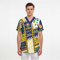 Tokelau Christmas Scrub Top Festive Beach Vibes - Polynesian Pride