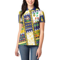 Tokelau Christmas Women Polo Shirt Festive Beach Vibes - Polynesian Pride