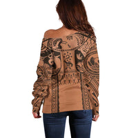 Polynesia Maui Tattoo Inspired Cosplay Costume Off Shoulder Sweater