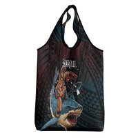Hawaii Ikaika Grocery Bag Hawaiian Mythic Koa Tribal Warrior