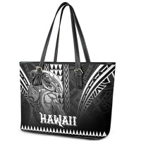 Hawaiian Ikaika Warrior Leather Tote Bag Tribal Pattern