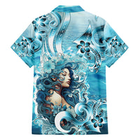 Hawaii Namaka Goddess Of The Sea Family Matching Summer Maxi Dress and Hawaiian Shirt Polynesian Style LT05 - Polynesian Pride
