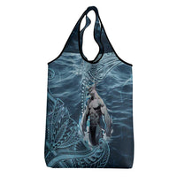 Hawaiian Shark God Kamohoalii Grocery Bag Polynesian Style